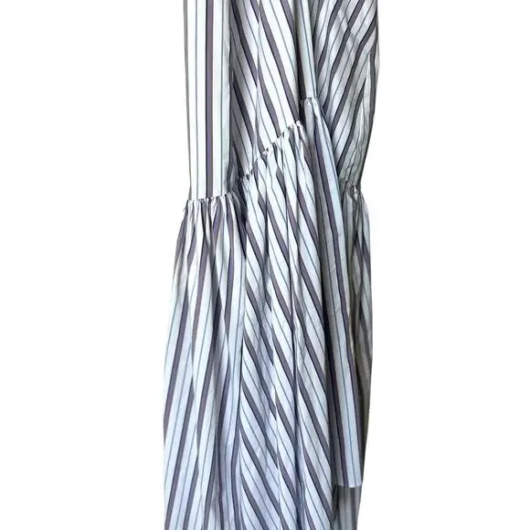 NEW Veronica Beard Radley Striped Halter Midi Dress Size 2 High low - Picture 5 of 8